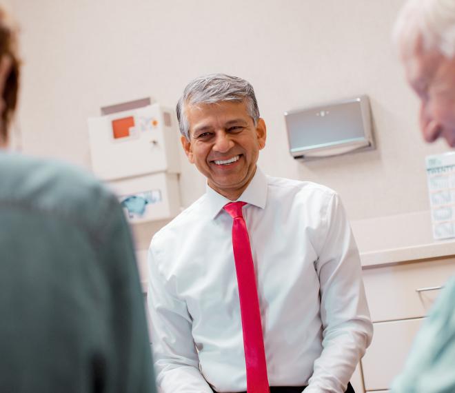 Doctor with patients