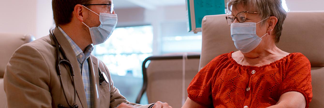 Dr. Avery with patient